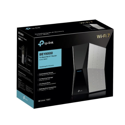 TP-LINK Archer BE805 BE19000 Tri-Band Wi-Fi 7 Router (WIFI7) 1376 Mbps at 2.4 GHz + 5760 Mbps at 5 GHz + 11520