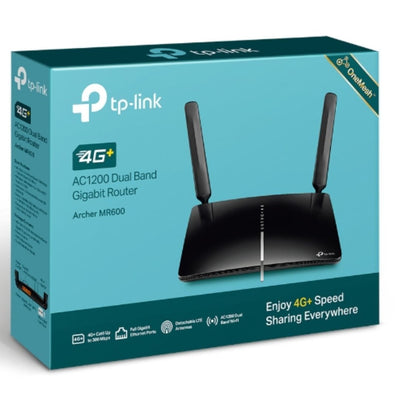 TP-LINK Archer MR600 4G+ Cat6 AC1200 Wireless Dual Band Gigabit Router OneMesh 300Mbps@2.5Ghz 867Mbps@5Ghz
