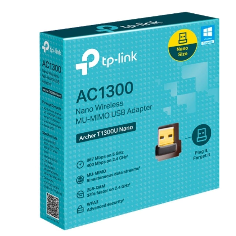 TP-LINK Archer T1300U Nano AC1300 Nano Wireless MU-MIMO USB Adapter