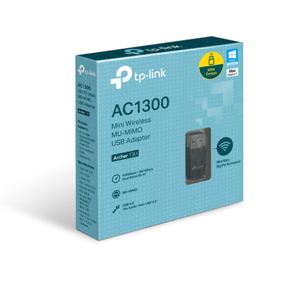 TP-LINK Archer T3U AC1300 Mini Wireless MU-MIMO USB Adapter，Mini Size