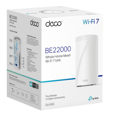 TP-LINK Deco BE85(1-pack) BE22000 Tri-Band Whole Home Mesh Wi-Fi 7 System (WIFI7)
