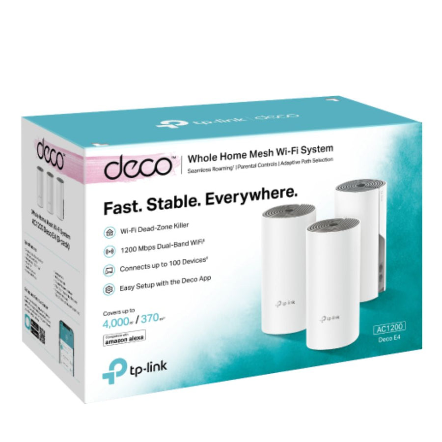 TP-LINK Deco E4(3-pack) AC1200 Whole Home Mesh Wi-Fi (3-Pack)
