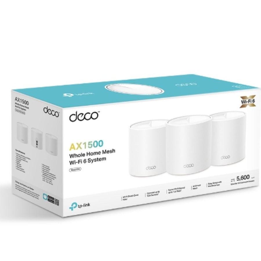 TP-LINK Deco X1500(3-pack) AX1500 Whole Home Mesh Wi-Fi 6 System