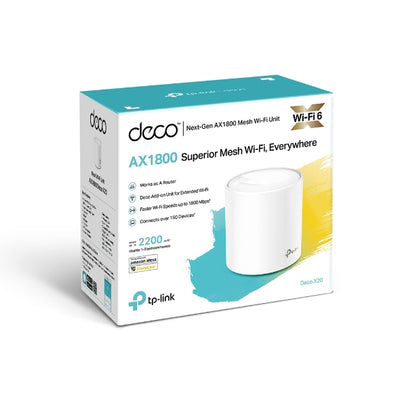 TP-LINK Deco X20 (1-pack)AX1800 Whole Home Mesh Wi-Fi 6 System