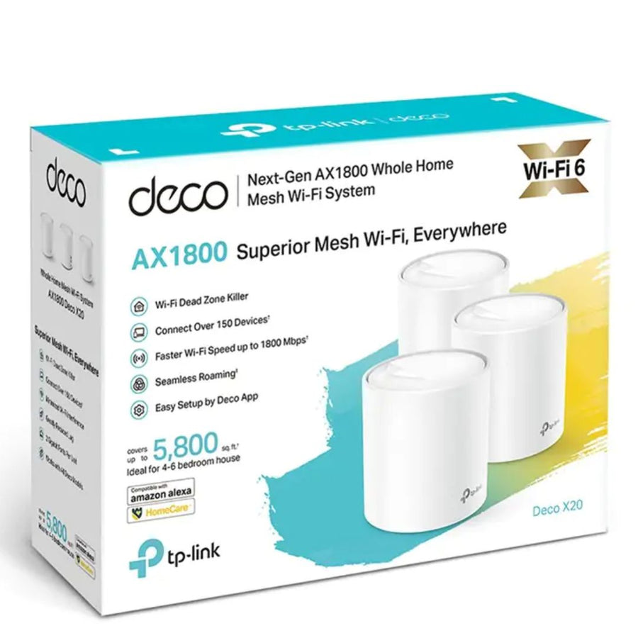 TP-LINK Deco X20(3-pack) AX1800 Whole Home Mesh Wi-Fi System