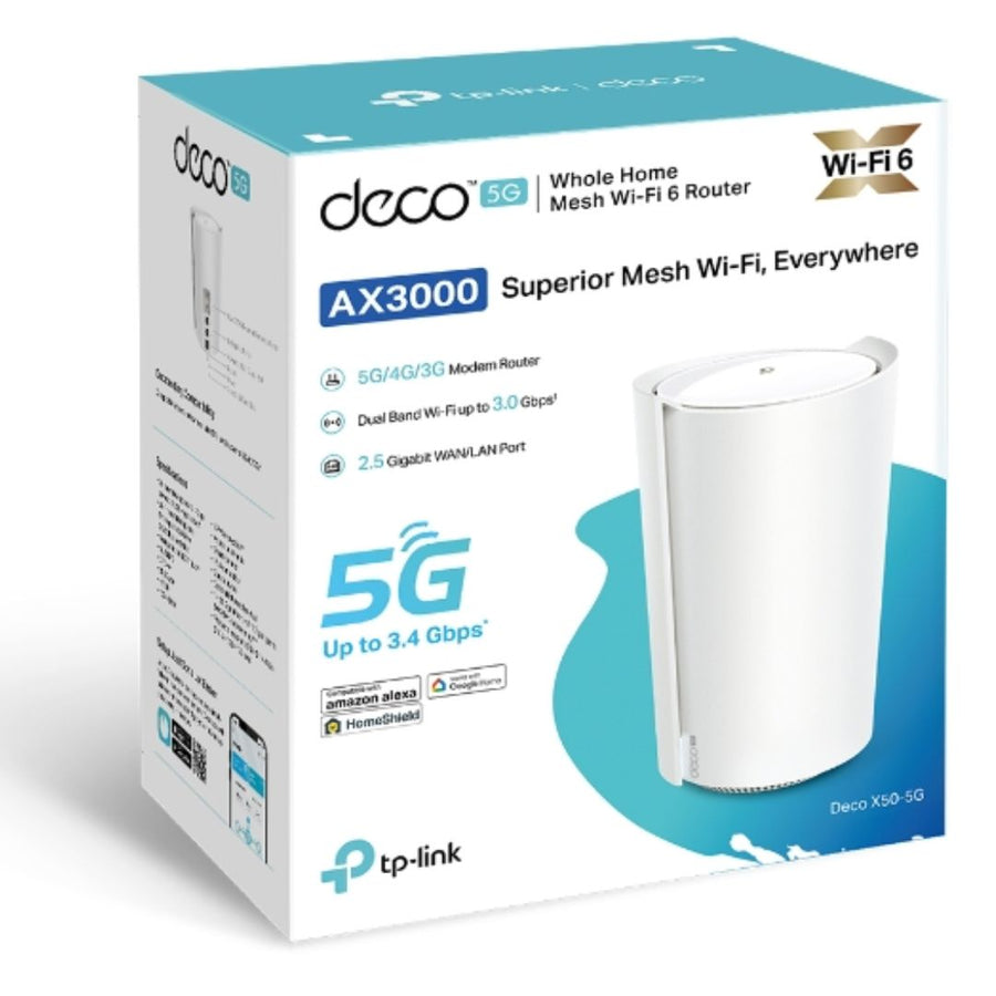 TP-LINK Deco X50-5G(1-pack) 5G AX3000 Whole Home Mesh WiFi 6 Gateway