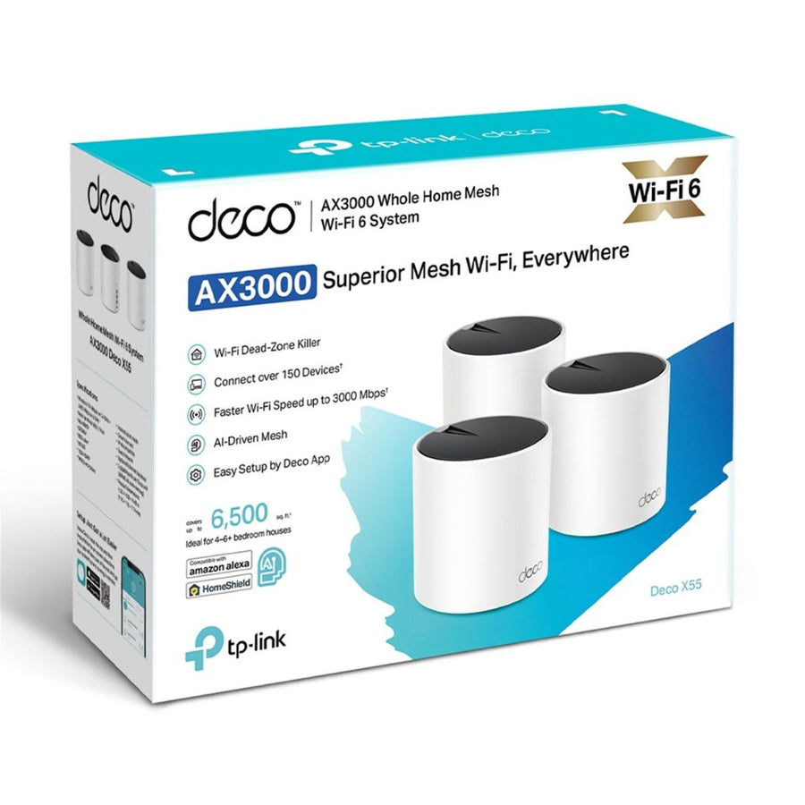 TP-LINK Deco X55(3-pack) AX3000 Whole Home Mesh WiFi 6 Router