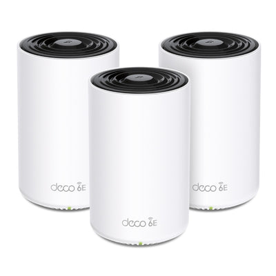 TP-LINK Deco XE75 AXE5400 Tri-Band Mesh Wi-Fi 6E System(3-pack) 574 Mbps at 2.4 GHz + 2402 Mbps at 5 GHz + 2402