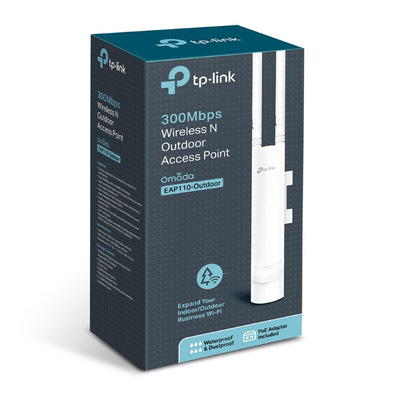 TP-LINK EAP110 Outdoor Omada 300Mbps Wireless N Outdoor Access Point 1xRJ45 Passive PoE 2*5dBi External Omni