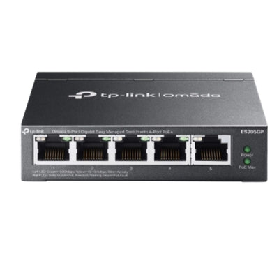 TP-LINK ES205GP Omada 5-Port Gigabit Easy Managed Switch with 4-Port PoE+