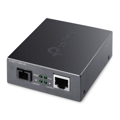 TP-LINK TL-FC111PB-20 10/100Mbps WDM Media Converter with 1-Port PoE - IEEE 802.3u