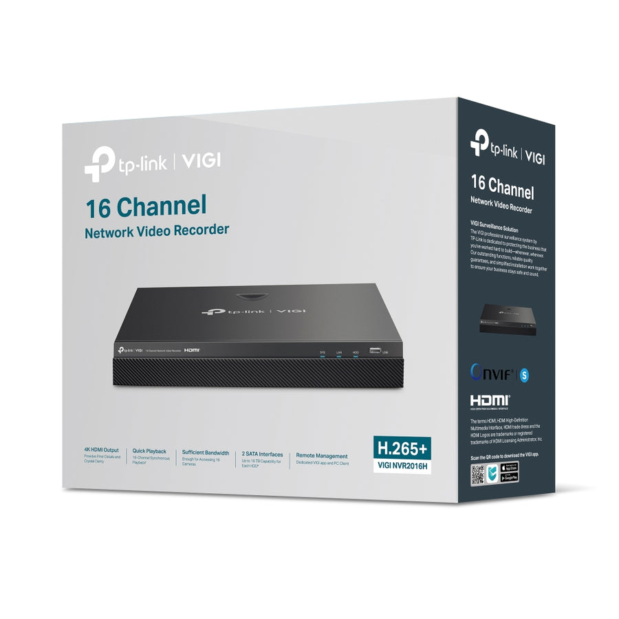TP-LINK VIGI NVR2016H 16 Channel Network Video Recorder
