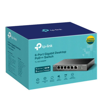 TP-LINK TL-SG1006PP 6-Port Gigabit Desktop Switch with 3-Port PoE+ and 1-Port PoE++
