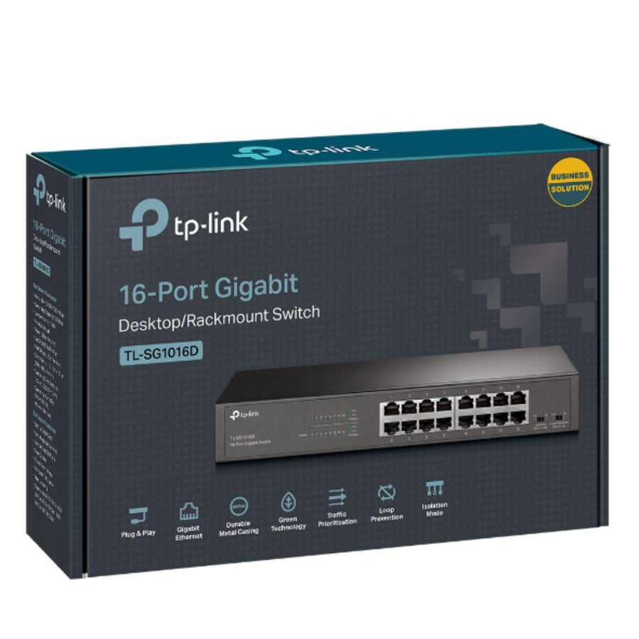 TP-LINK TL-SG1016DE 16-Port Gigabit Easy Smart Switch Network Monitoring