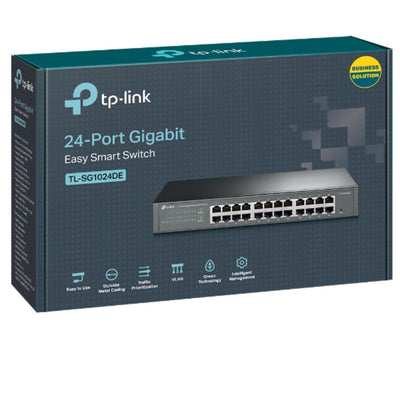 TP-LINK TL-SG1024DE 24-Port Gigabit Desktop/Rackmount Easy Smart Switch energy-efficient L2 Features Supports MAC
