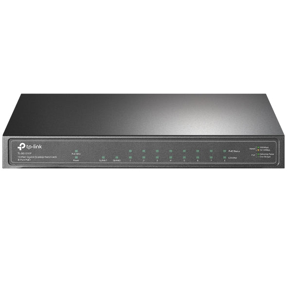 TP-LINK TL-SG1210P 10-Port Gigabit Desktop Switch with 8-Port PoE+ IGMP Snooping 1 Gigabit SFP Slot