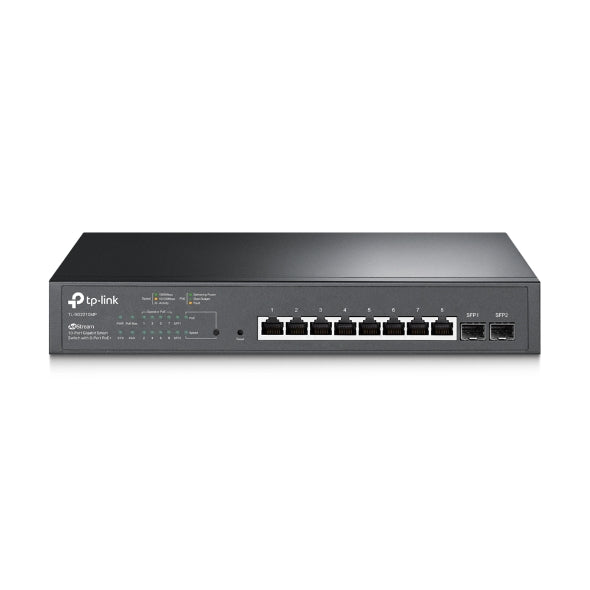 TP-LINK SG2210MP 10-Port Gigabit Smart Switch with 8-Port PoE+ 1xFan 14.9Mpps Support Omada SDN