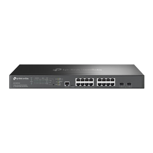 TP-LINK SG3218XP-M2, Omada 16-Port 2.5G and 2-Port 10GE SFP+ L2+ Managed Switch with 8-Port PoE+