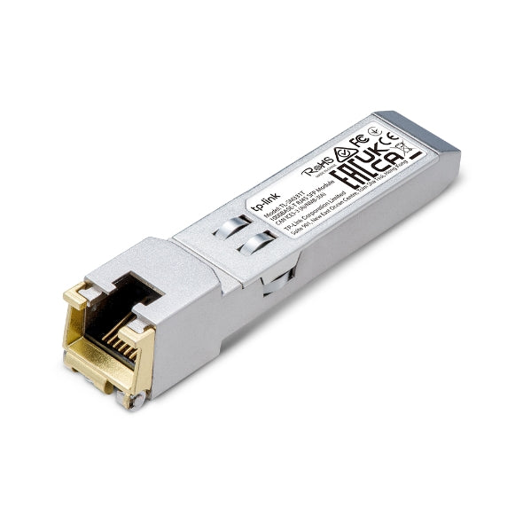 TP-LINK TL-SM331T 1000BASE-T RJ45 SFP Module. 100m Reach Over UTP Cat 5e Or Above Cable