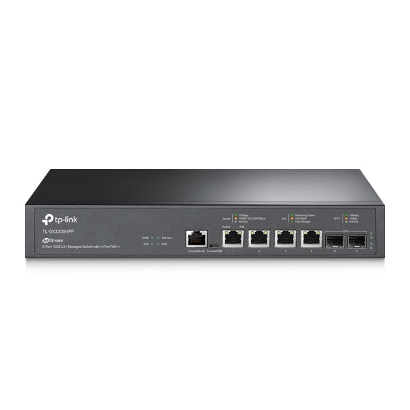 TP-LINK SX3206HPP Omada JetStream 6-Port 10GE L2+ Managed Switch with 4-Port PoE++