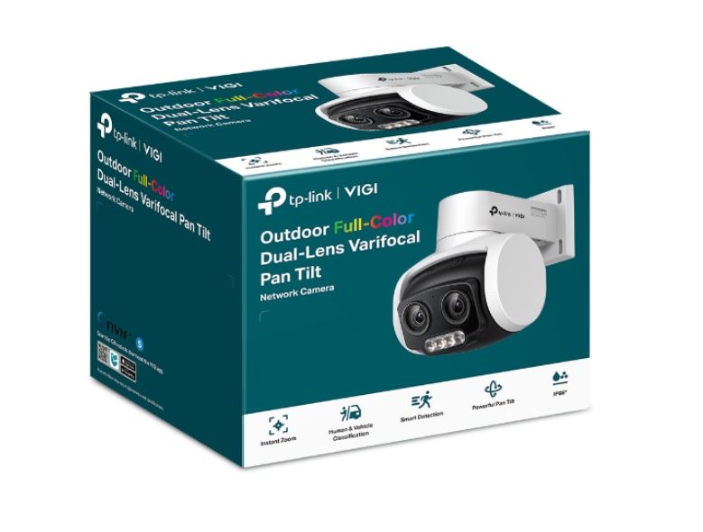 TP-LINK VIGI 4MP C540V Outdoor Full-Color Dual-Lens Varifocal Pan Tilt Network Camera