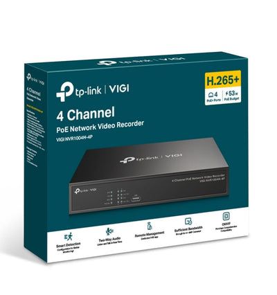 TP-LINK VIGI NVR1004H-4P 4 Channel PoE+ Network Video Recorder