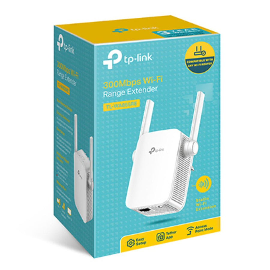 TP-LINK TL-WA855RE N300 300Mbps Wi-Fi Range Extender Repeater Access Point 1Gpbs LAN 802.11bgn 2xExternal Antennas