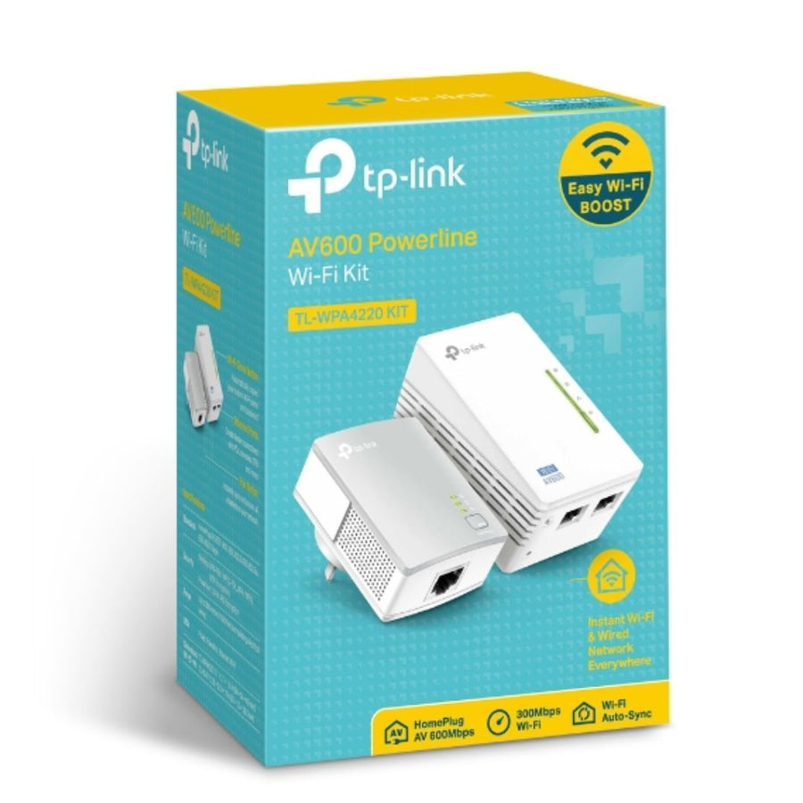 TP-LINK TL-WPA4220 KIT 300Mbps AV600 Wi-Fi Powerline Extender Starter Kit 600Mbps HomePlug AV 300Mbps Wireless