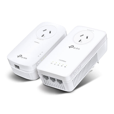 TP-LINK TL-WPA8631P KIT AV1300 Gigabit Passthrough Powerline AC Wi-Fi Kit AV2 300Mbps 867Mbps 2x2MU-MIMO 300m Range