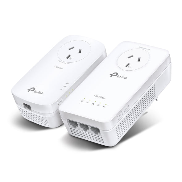 TP-LINK TL-WPA8631P KIT AV1300 Gigabit Passthrough Powerline AC Wi-Fi Kit AV2 300Mbps 867Mbps 2x2MU-MIMO 300m Range