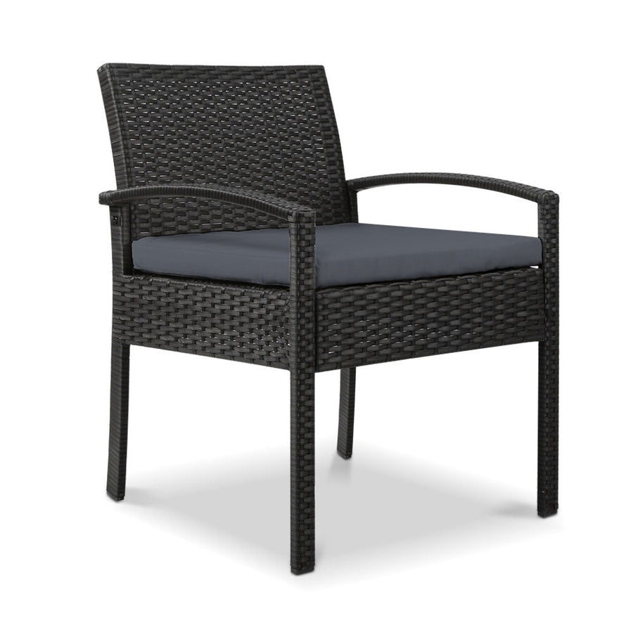 NNEDSZ Furniture Bistro Wicker Chair Black-0
