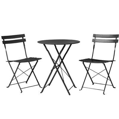 NNEDSZ Outdoor Setting Table and Chairs Folding Patio Furniture Bistro Set-0