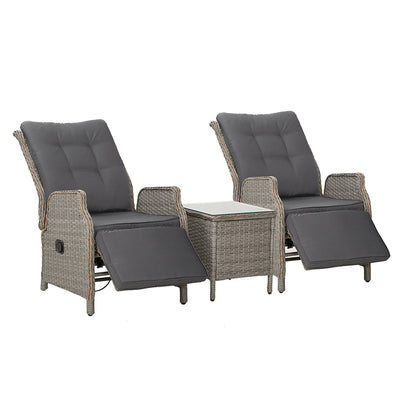 NNEDSZ Recliner Chairs Outdoor Sun lounge Setting Patio Furniture Wicker Sofa-0
