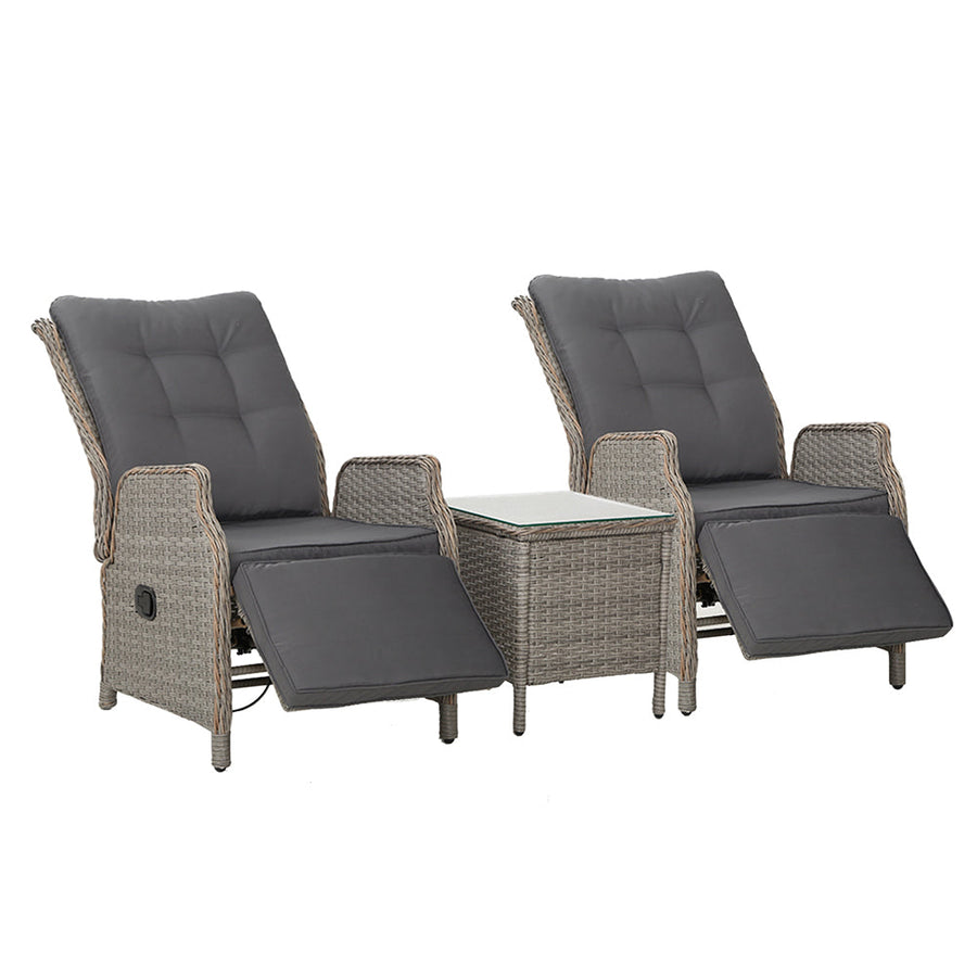 NNEDSZ Recliner Chairs Outdoor Sun lounge Setting Patio Furniture Wicker Sofa-0
