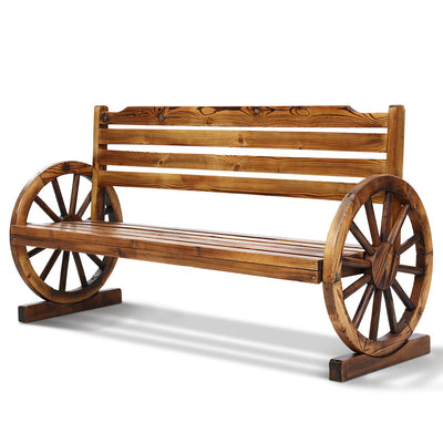 NNEDSZ  Bench Wooden Wagon Chair 3 Seat Outdoor Furniture Backyard Lounge-0