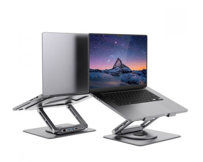 MBEAT® Stage S12 Rotating Laptop Stand with USB-C Docking Station Flexible Ergonomic Design USB-C HDMI RJ45