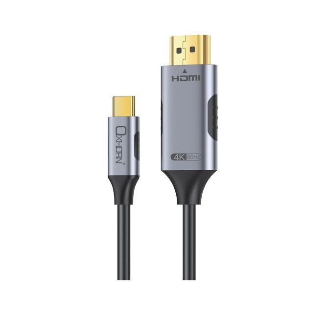 8ware Oxhorn USB C to HDMI 2.0 3m cable 4K@60Hz Aluminum plugs black Support HDCP 1.4 HDCP 2.2 Thunderbolt 3/4 LPCM