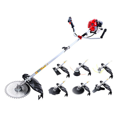 NNEDSZ 62CC Pole Chainsaw Petrol 7 In 1 Brush Cutter Whipper Snipper Multi Tools-0