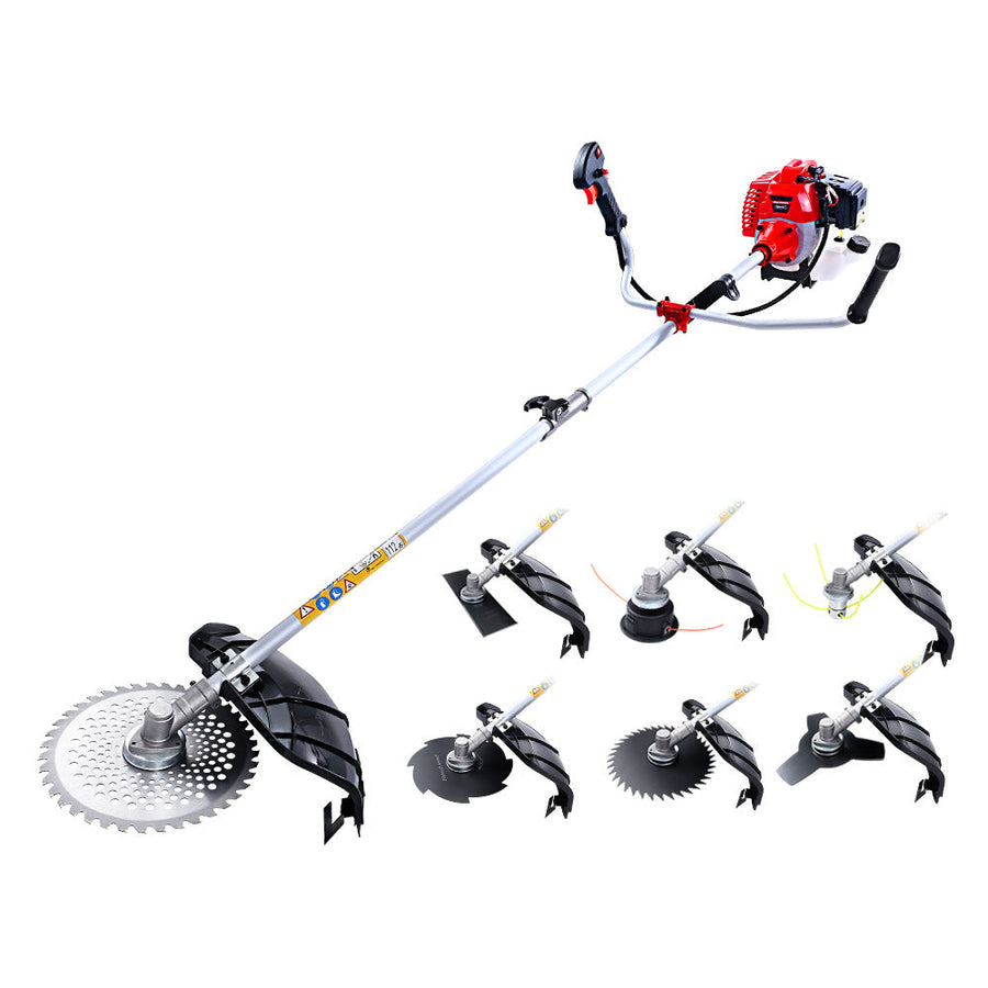 NNEDSZ 62CC Pole Chainsaw Petrol 7 In 1 Brush Cutter Whipper Snipper Multi Tools-0