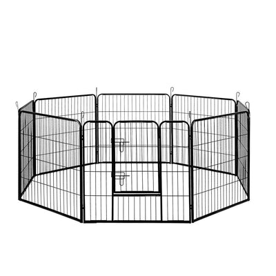 NNEDSZ 8 Panel Pet Dog Playpen Puppy Exercise Cage Enclosure Fence Play Pen 80x80cm-0