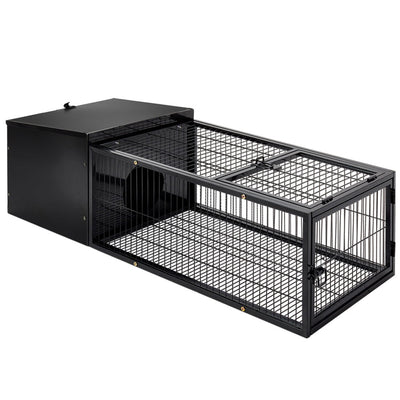 NNEDSZ Rabbit Cage Hutch Cages Indoor Outdoor Hamster Enclosure Pet Metal Carrier 122CM Length-0