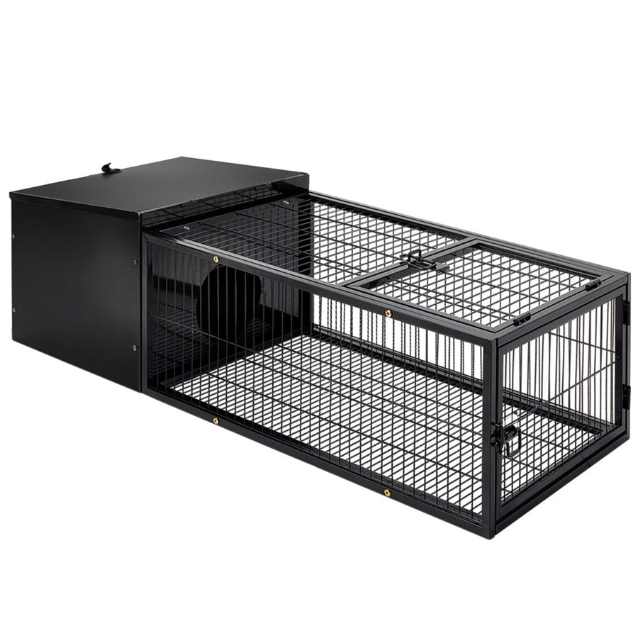 NNEDSZ Rabbit Cage Hutch Cages Indoor Outdoor Hamster Enclosure Pet Metal Carrier 122CM Length-0