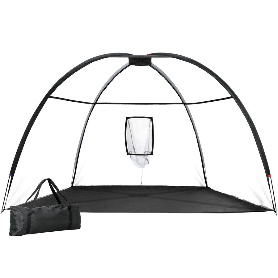 NNEDSZ 3.5m Golf Practice Net Portable Training Aid Driving Target Tent Black-0