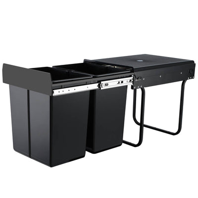 NNEDSZ 2x20L Pull Out Bin - Black-0