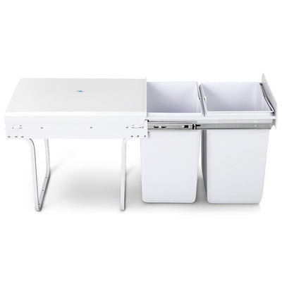 NNEDSZ 2x20L Pull Out Bin - White-0