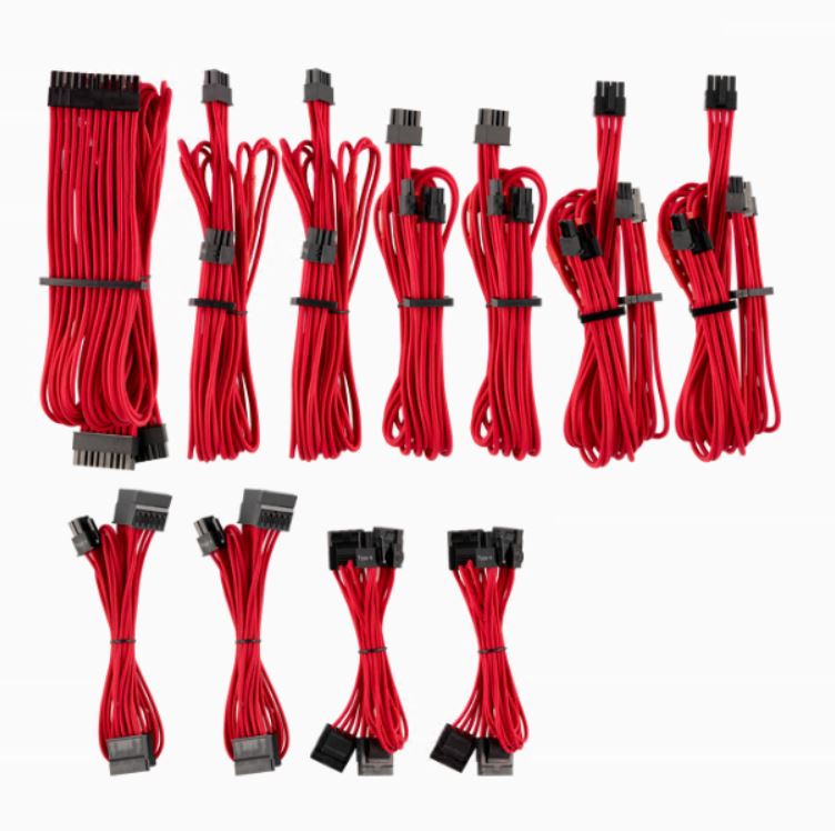 Corsair For Corsair PSU - Red Premium Individually Sleeved DC Cable Pro Kit