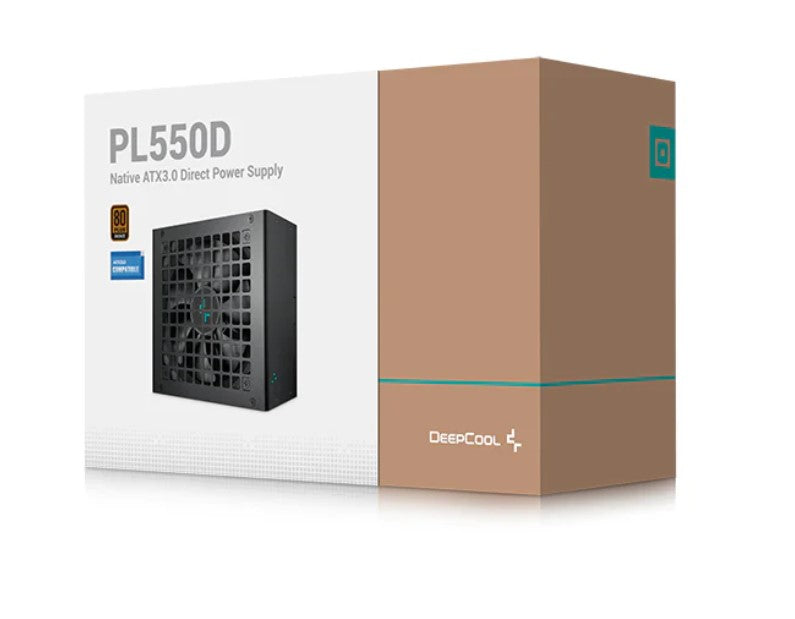 DEEPCOOL PL550D 550W 80+ Bronze Certified Non-Modular ATX Power Supply(Direct Cable)