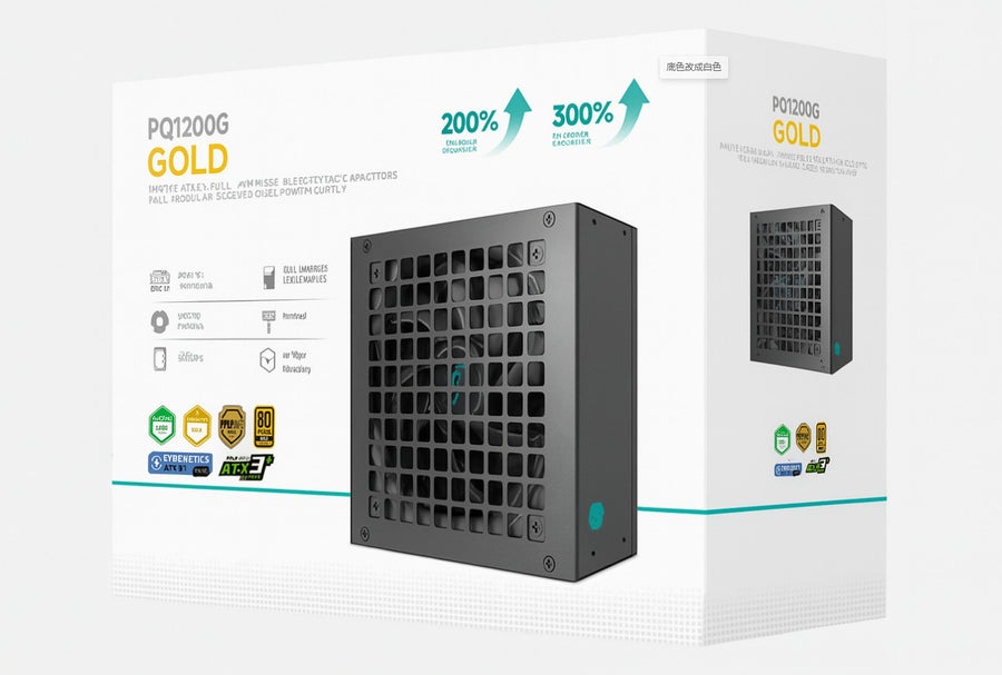 DEEPCOOL PQ1200G 1200W Gamer Storm 80+ Gold/Cybenetics Fully Modular ATX Power Supply 120mm Fan