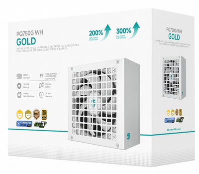 DEEPCOOL PQ750G WH 750W Gamer Storm 80+ Gold/Cybenetics Fully Modular ATX Power Supply 120mm Fan