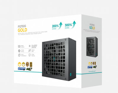 DEEPCOOL PQ750G 750W Gamer Storm 80+ Gold/Cybenetics Fully Modular ATX Power Supply 120mm Fan